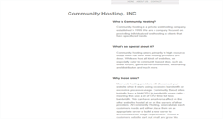 Desktop Screenshot of communityhosting.net